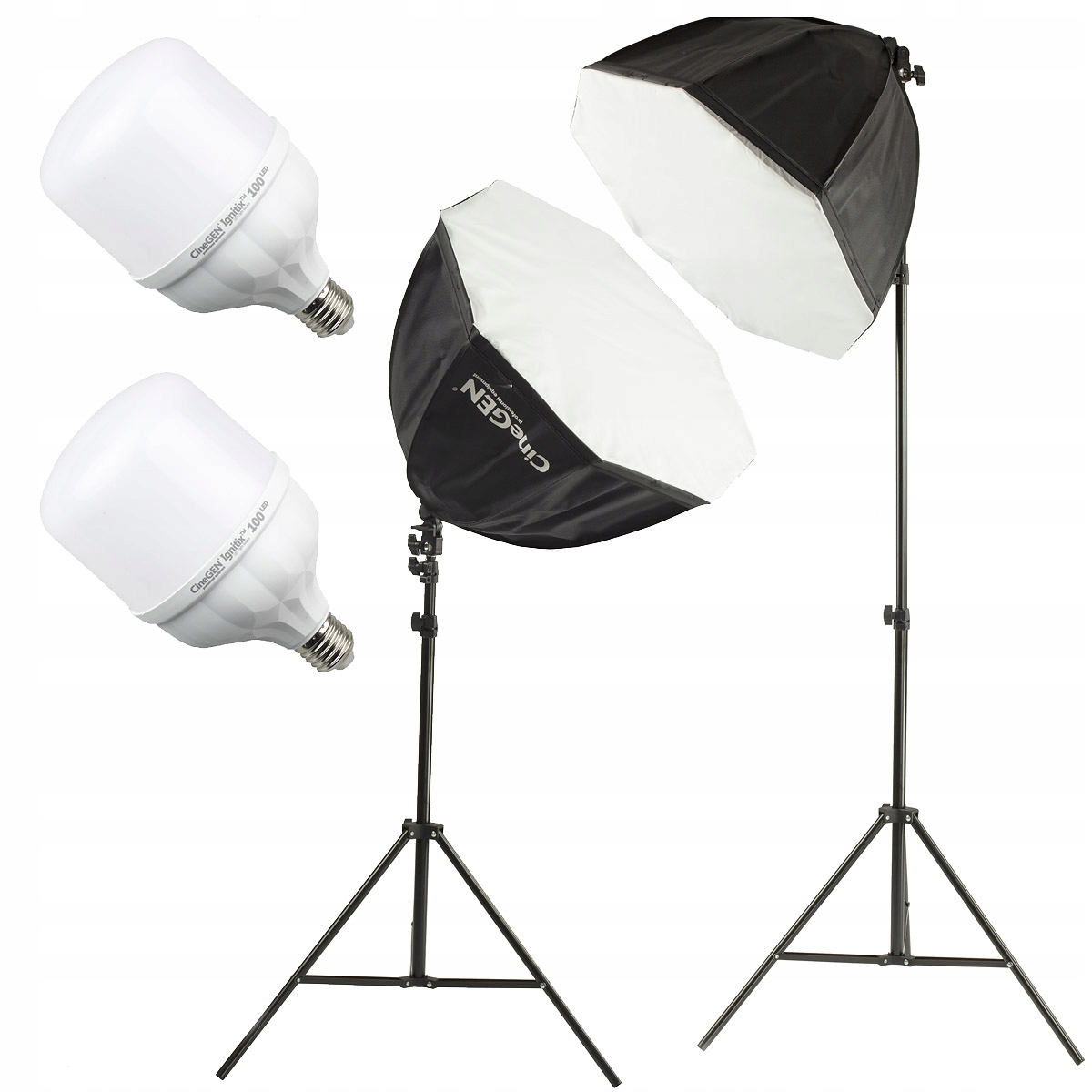 2x LAMPA LED 200W softbox statyw żarówka oprawa dyfuzor