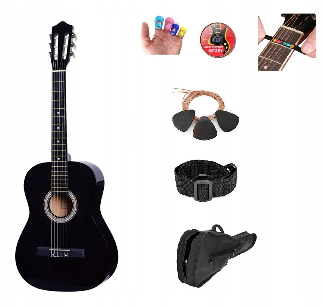 Gitara Klasyczna Akustyczna 4/4 Pakiet