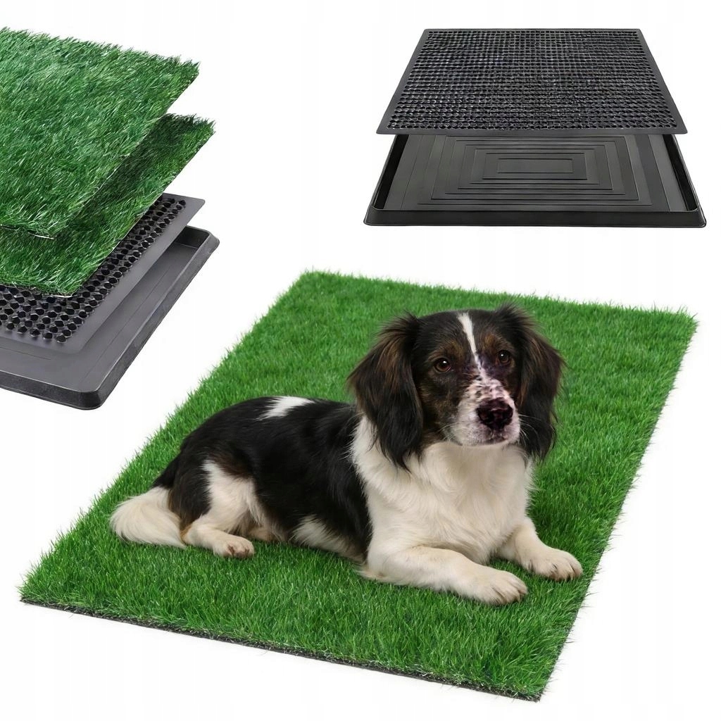 Levně Umělá Toaleta S Trávou Pro Psa Kočku 3 Vrstvy, Zásobník 76x51 CM
