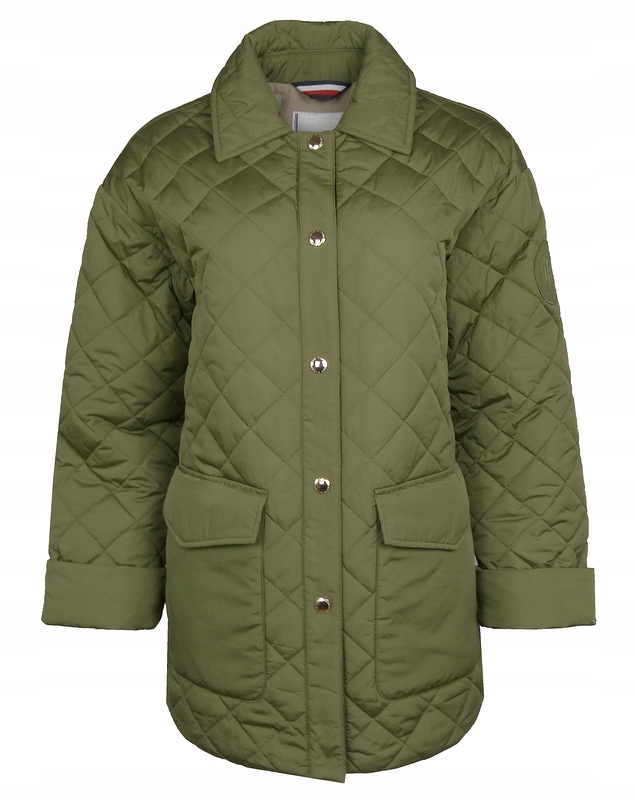 Tommy Hilfiger Dámská prošívaná přechodová bunda, khaki, S/m