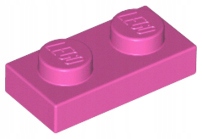 

Lego 3023 plate płytka 1x2 c. różowy 2 szt N
