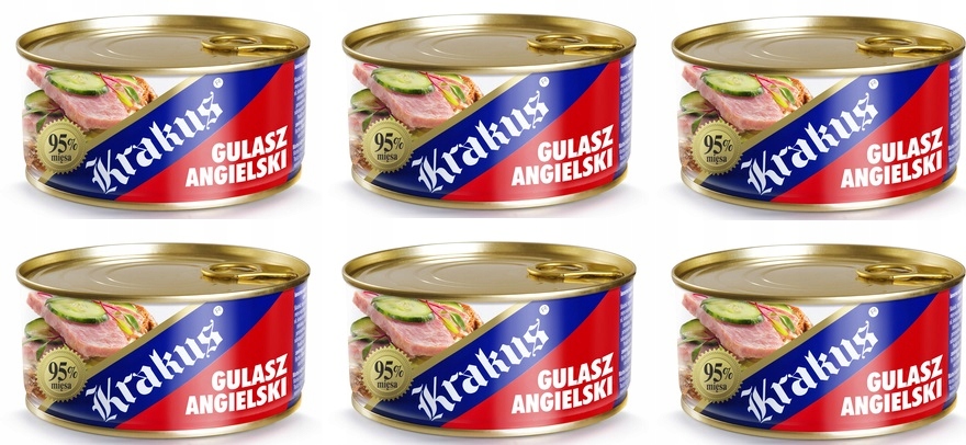 Levně 6 x 300 g Krakus Anglický guláš konzerva Karton