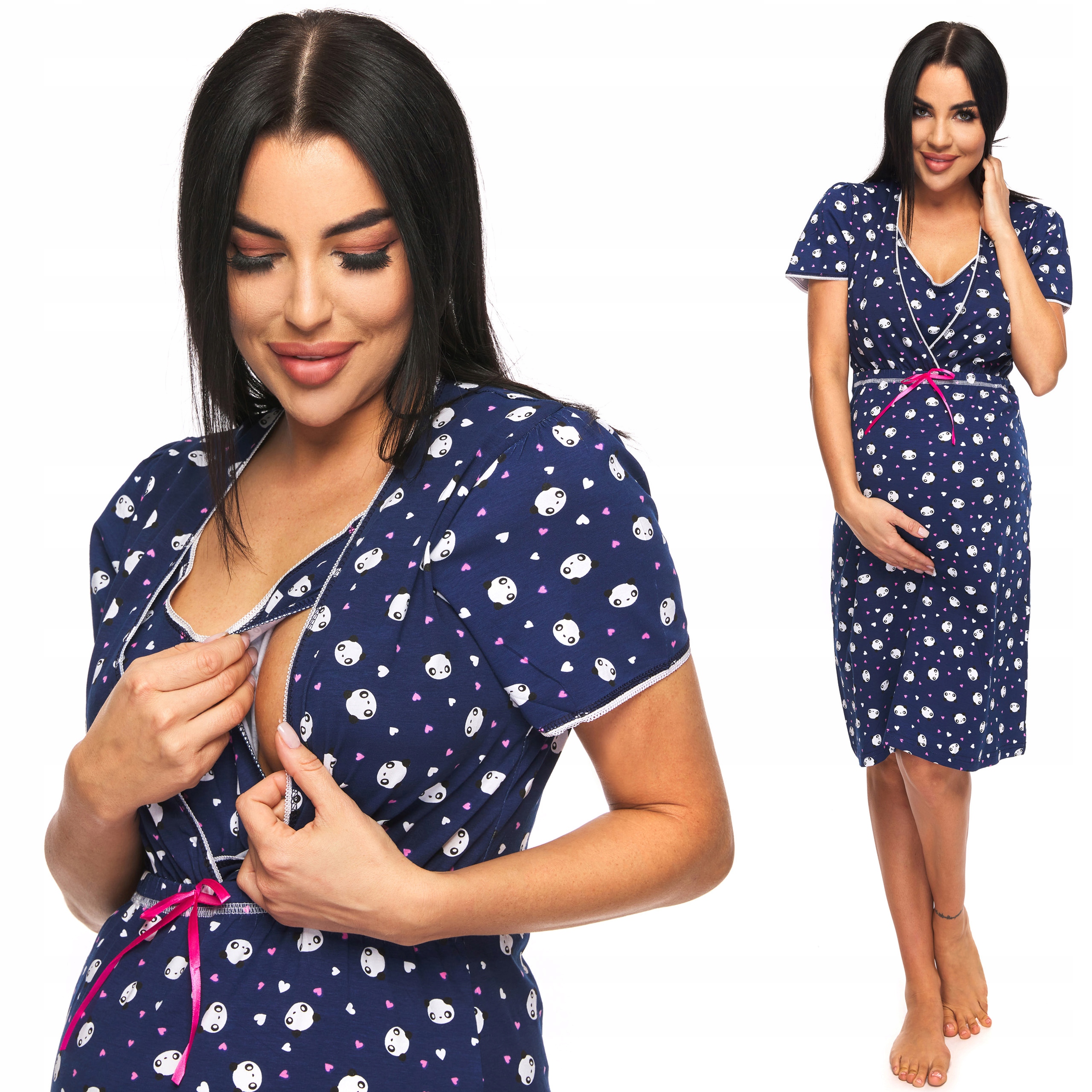 

Bawełniana Koszula Do Karmienia Ciążowa Zakładka