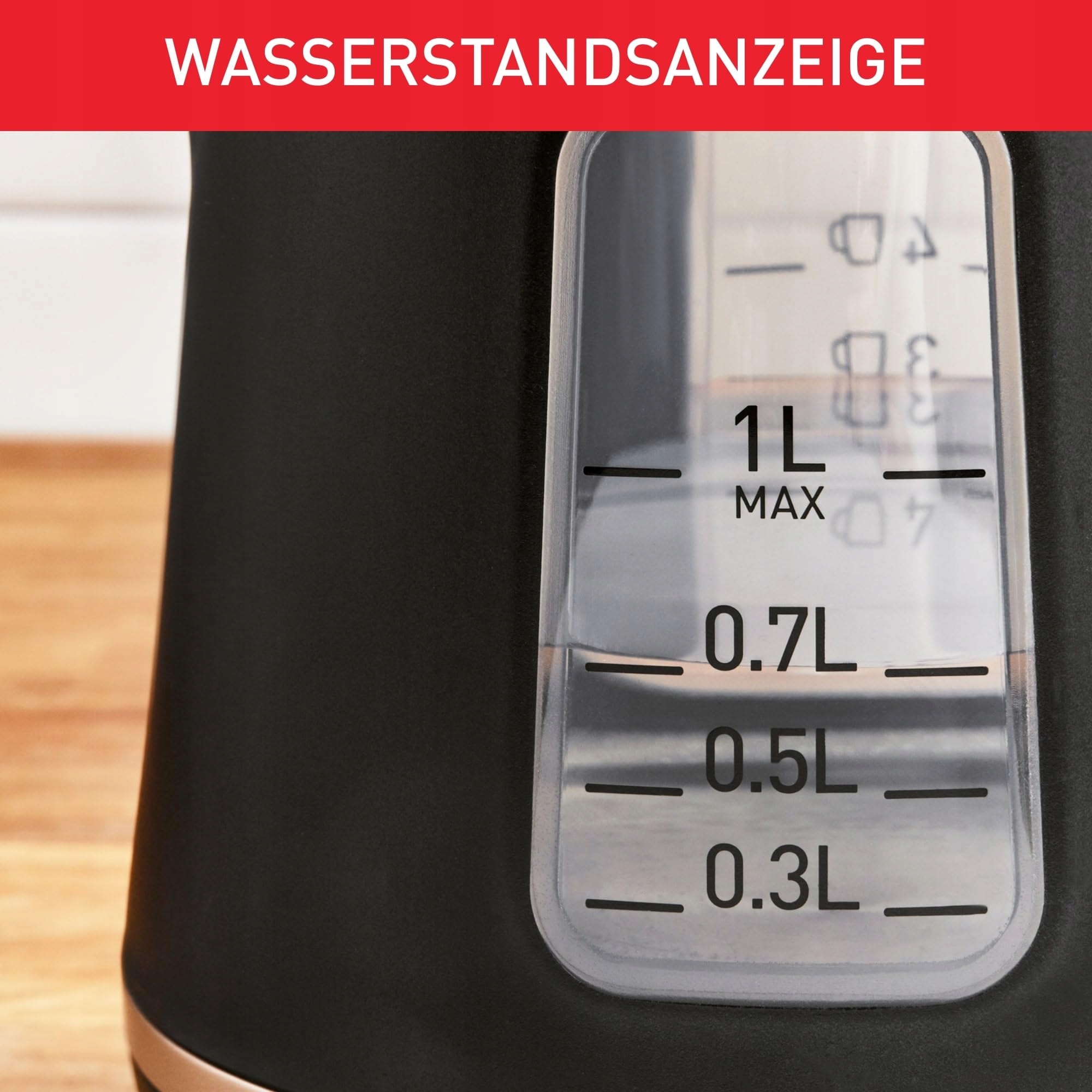 TEFAL 1L Electric Kettle, Non-Slip Handle, Rotating Base, Filter, 2400W — miniatura 5