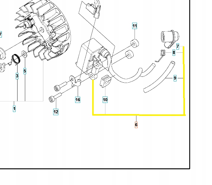 Modul zapalování pily Husqvarna T525 587874902
