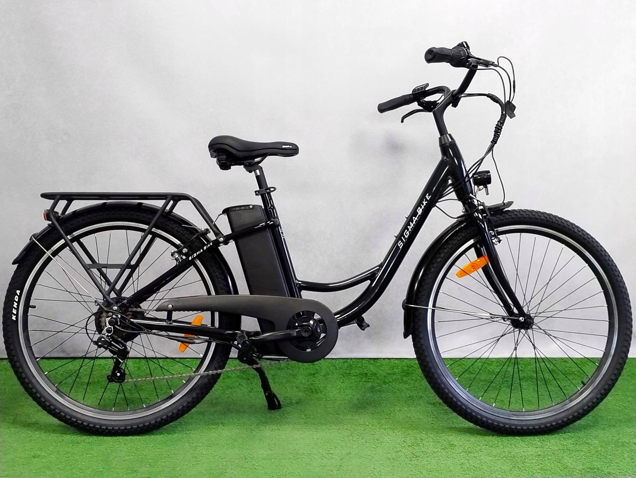 Rower elektryczny miejski Sigma 26" Shimano rama alum.18" 3 Tryby 90KM