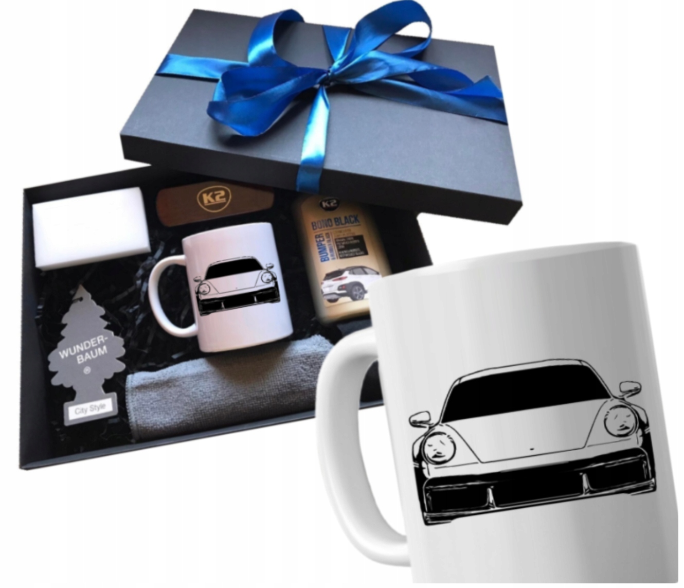 Sada Dárek hrnek, krabička na narozeniny, jmeniny pro řidiče auta Porsche