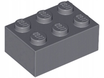 

Lego 3002 klocek brick 2x3 c.szary 2 szt Nowy