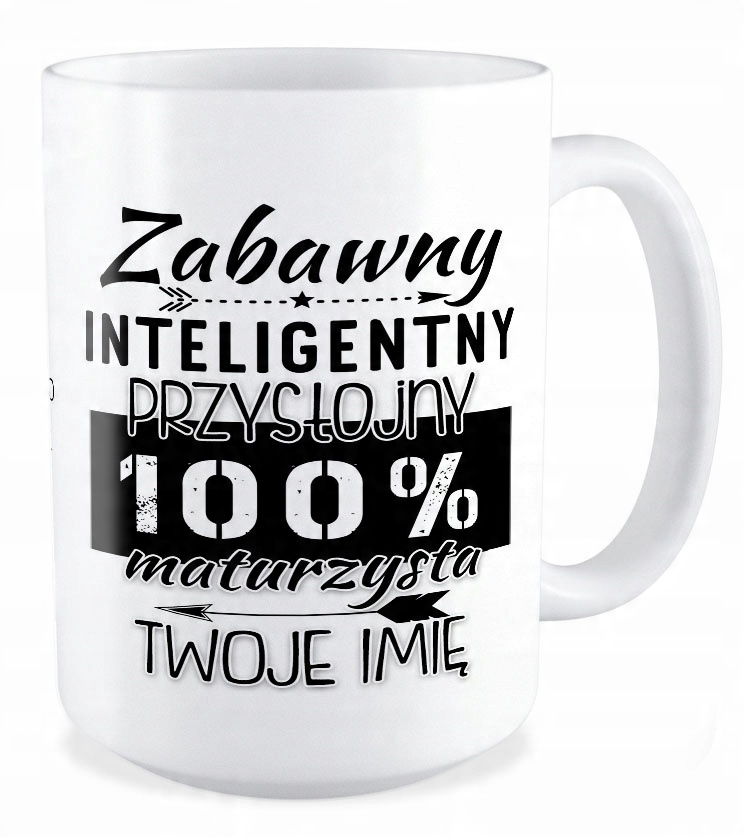 

Duży Kubek prezent dla Maturzysta Twoje Imię
