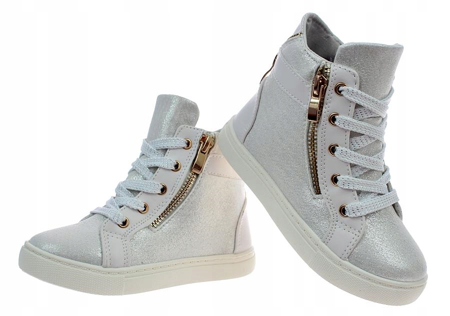 BOTKI BUTY SPORTOWE WYSOKIE TRAMPKI DZIECIĘCE 5946 roz. 33 Dodatkowe informacje Sztywny zapiętek