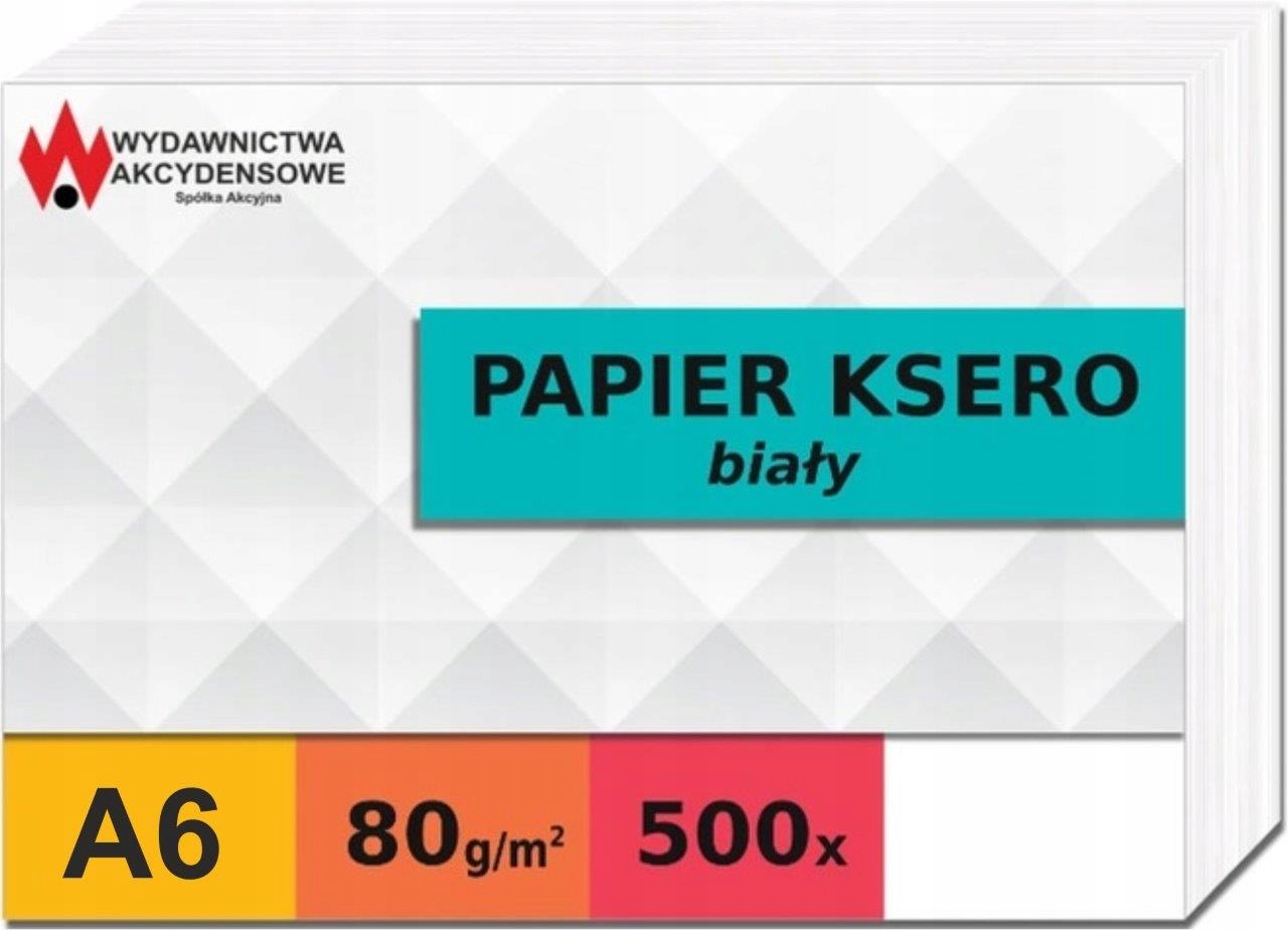

Papier ksero 80g Biały A6 500 arkuszy