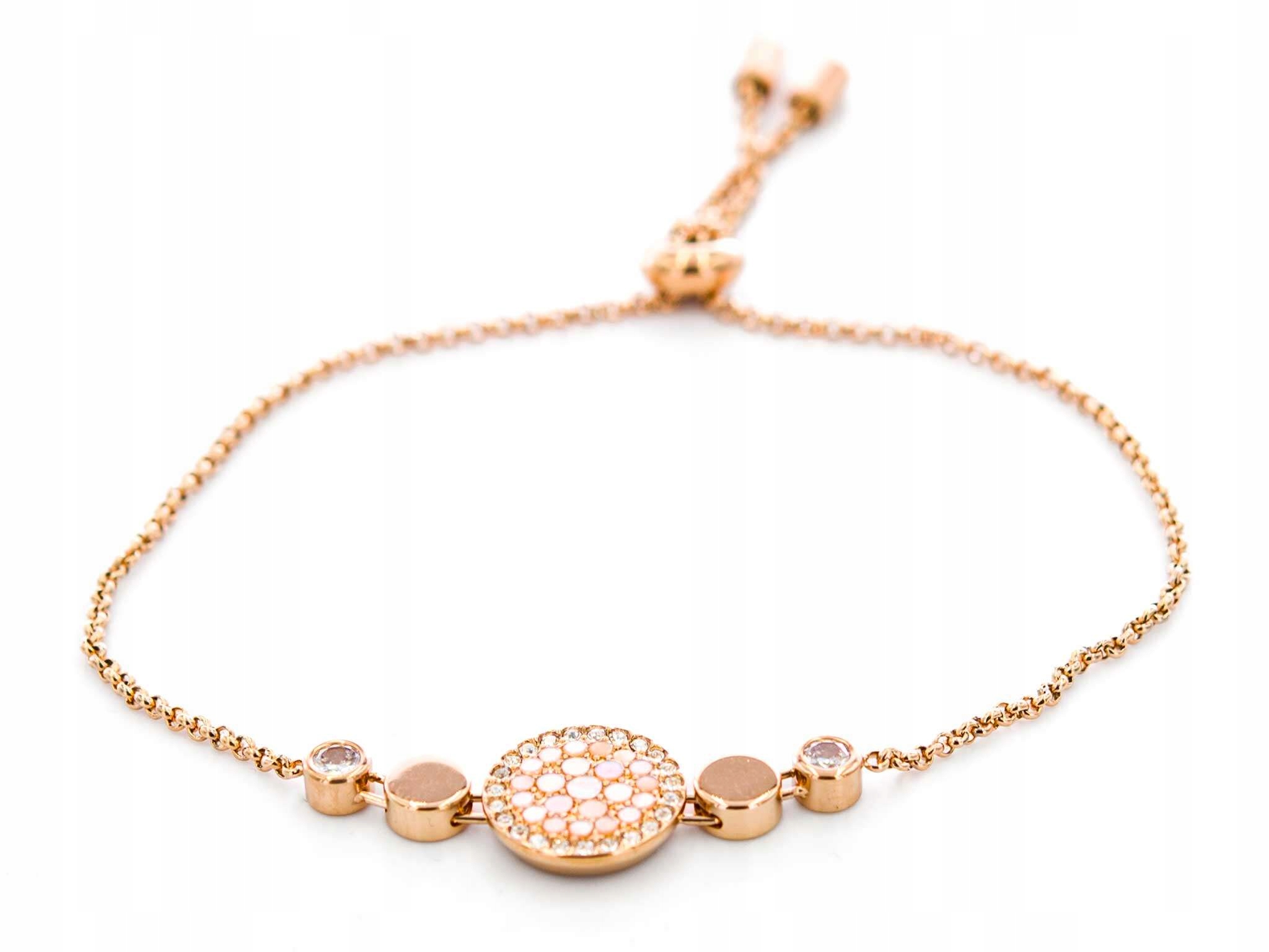 Dámský Náramek Fossil JF02905791 Lesklý Růžové Zlato Elegantní