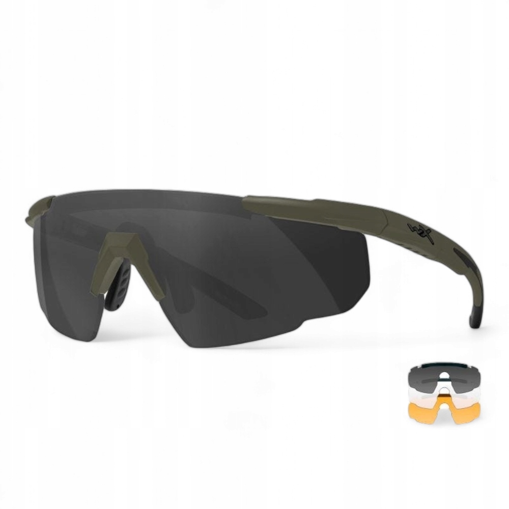 Wiley X Saber Advanced 308G – Okulary balistyczne Od Green, 3 soczewki