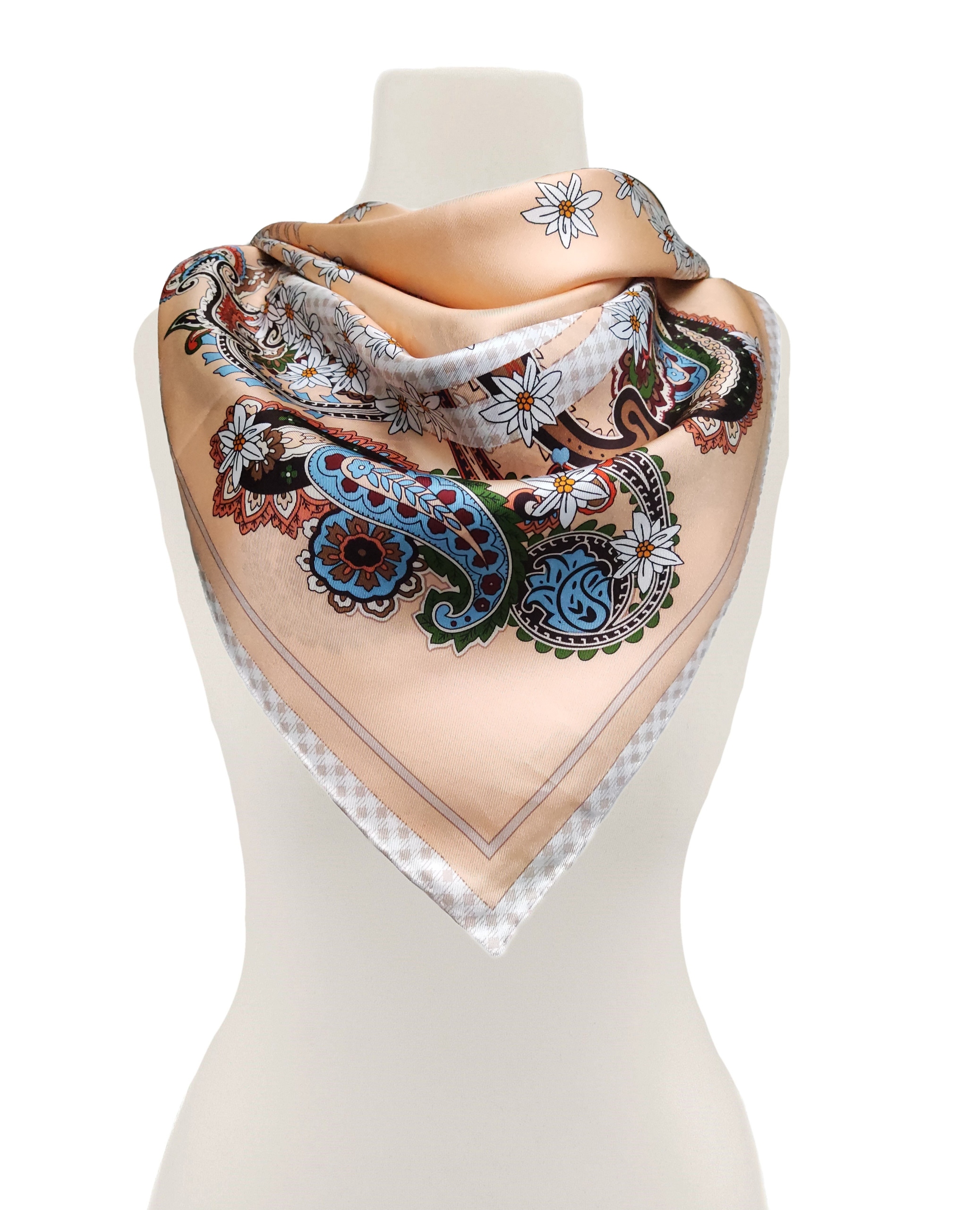 100% Hedvábný Značkový Šátek, Prémiová Kvalita