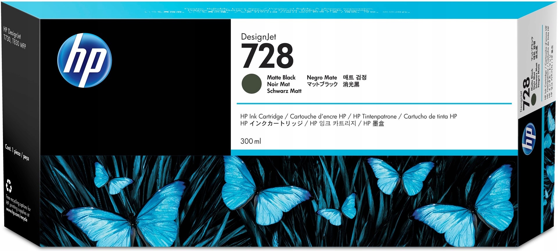 Hp 728 F9J68A 300ml DesignJet T730 T830 Czarny matowy