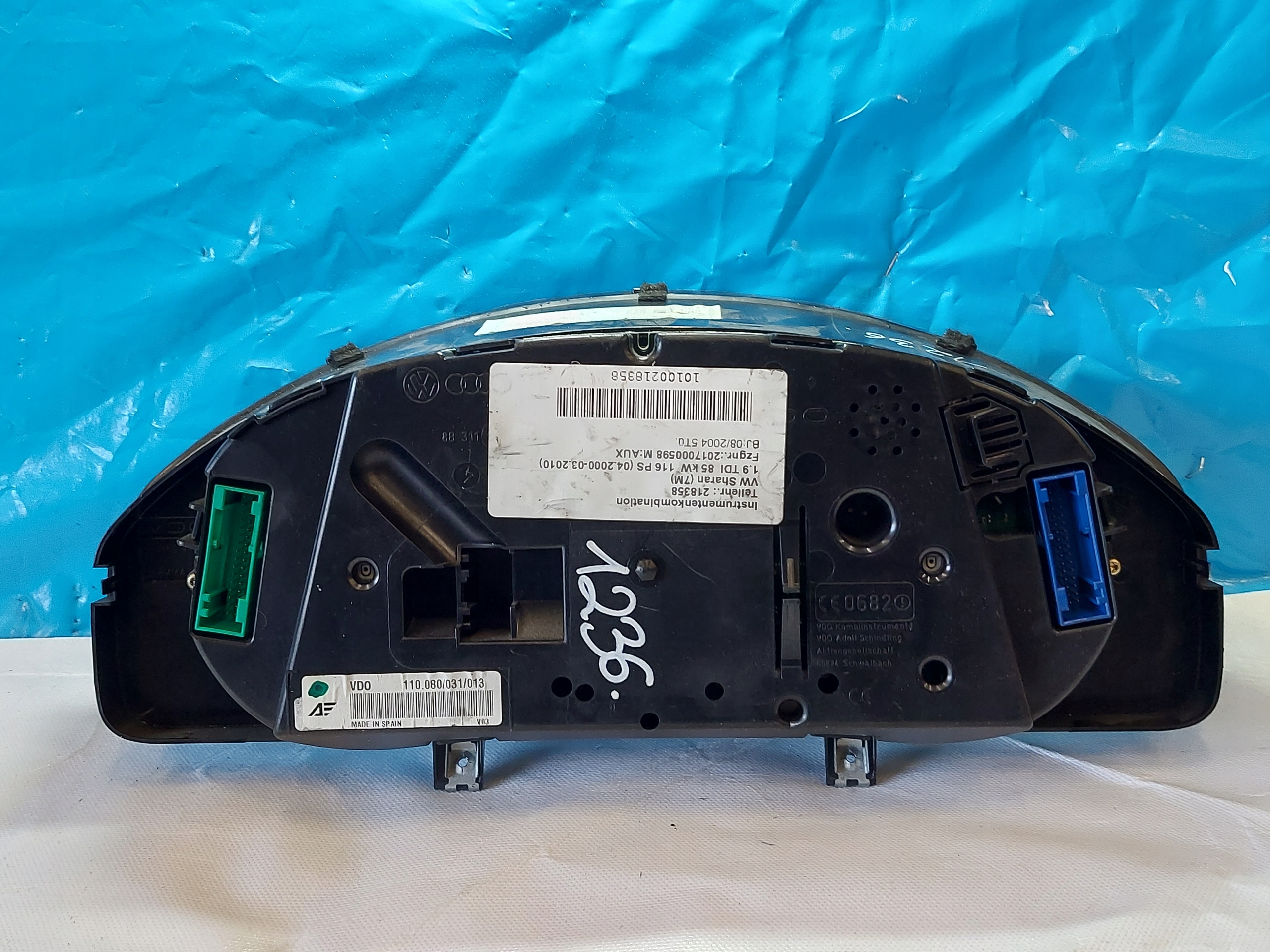 dials clock VW SHARAN LIFT 1.9 TDI 7M3920820H