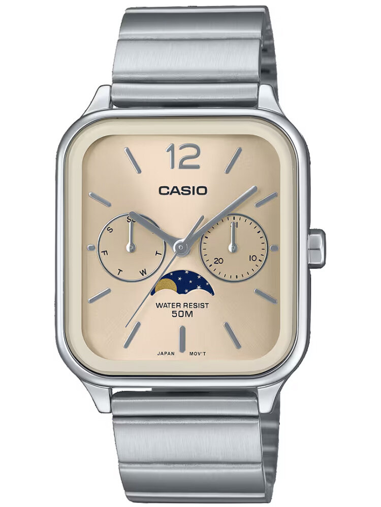 Zegarek Męski Casio MTP-M305D-9A Srebrny Datownik 50M Dla Chłopaka
