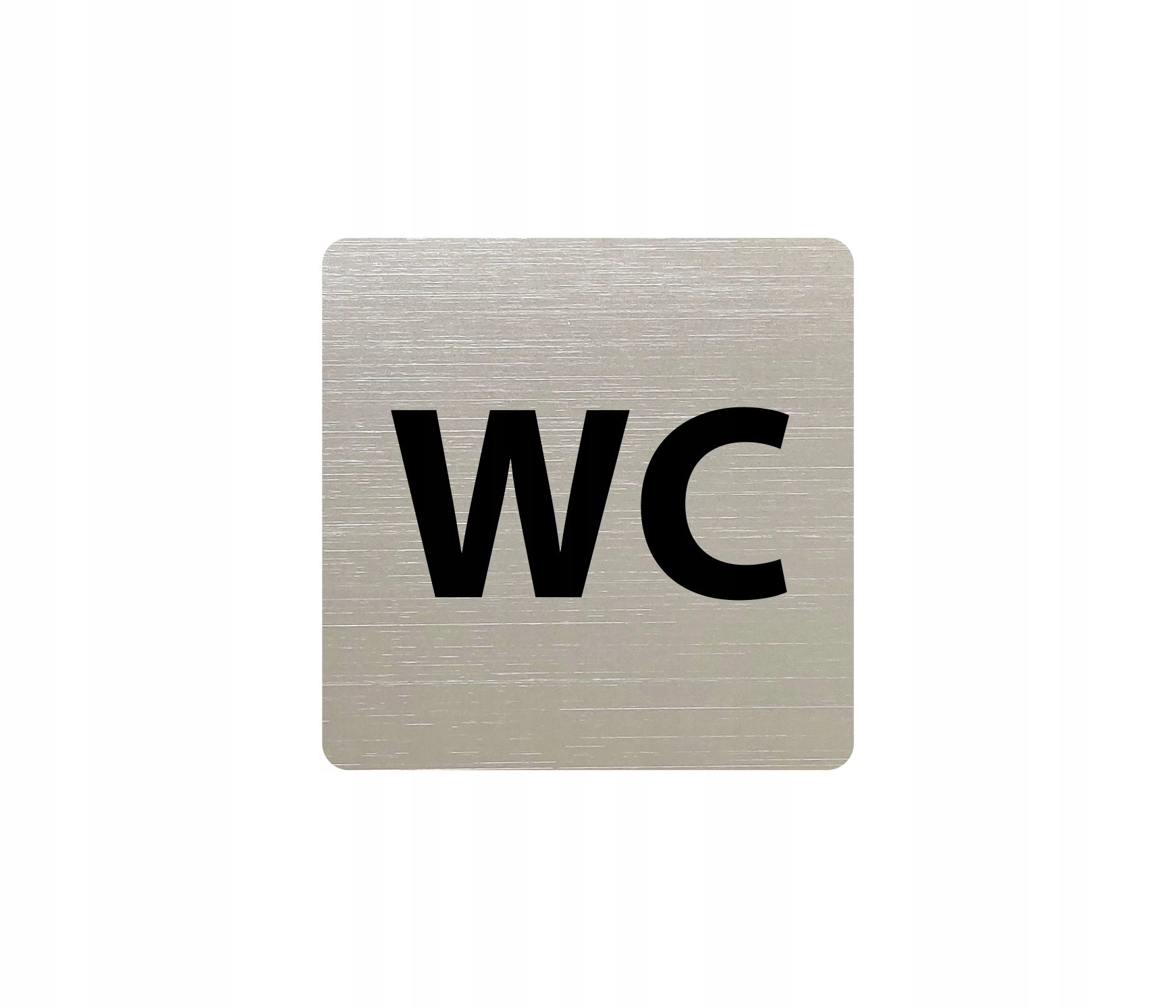 Tabliczka WC SREBRNA SAMOPRZYLEPNA 10x10