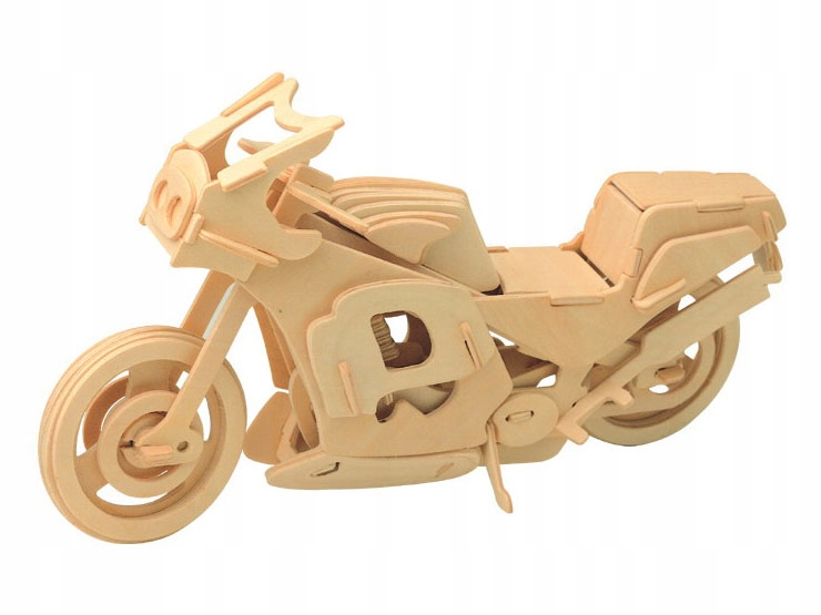 

Motocykl wyścigowy składanka drewniana 3D P023