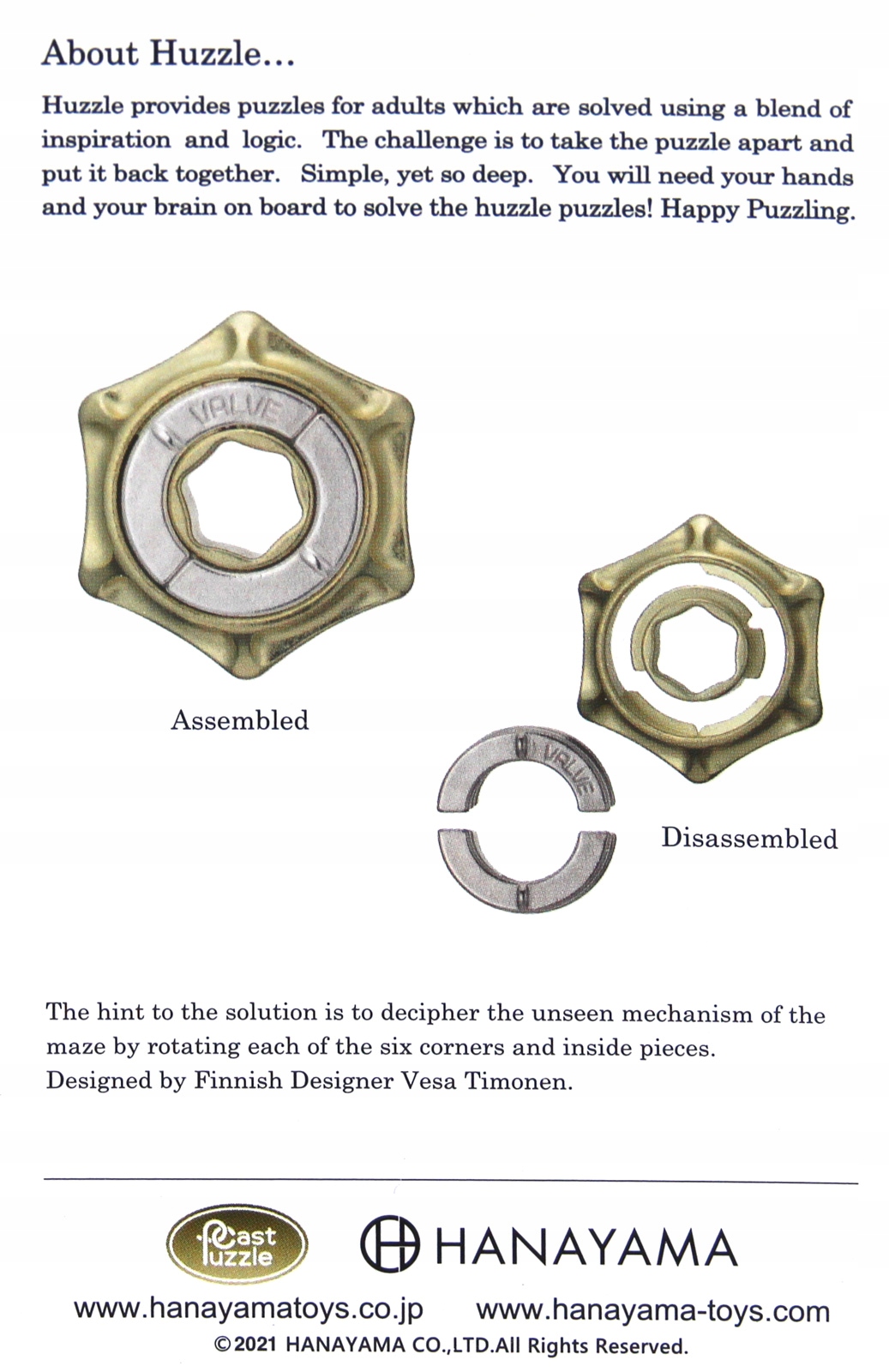 Łamigłówka Cast Huzzle Valve układanka metal 4/6 Wersja językowa gry polska
