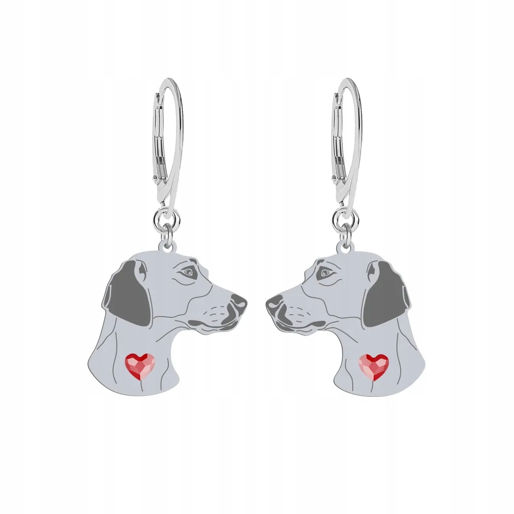 Stříbrné Náušnice se psem Harrier 925 Bigle Dárek Žena Gravírování Bonus