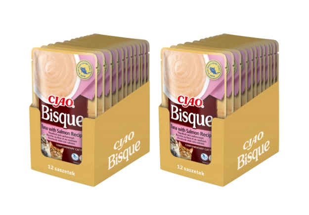 Levně Inaba Cat Ciao Bisque Tuna With Salmon 24x40G Set