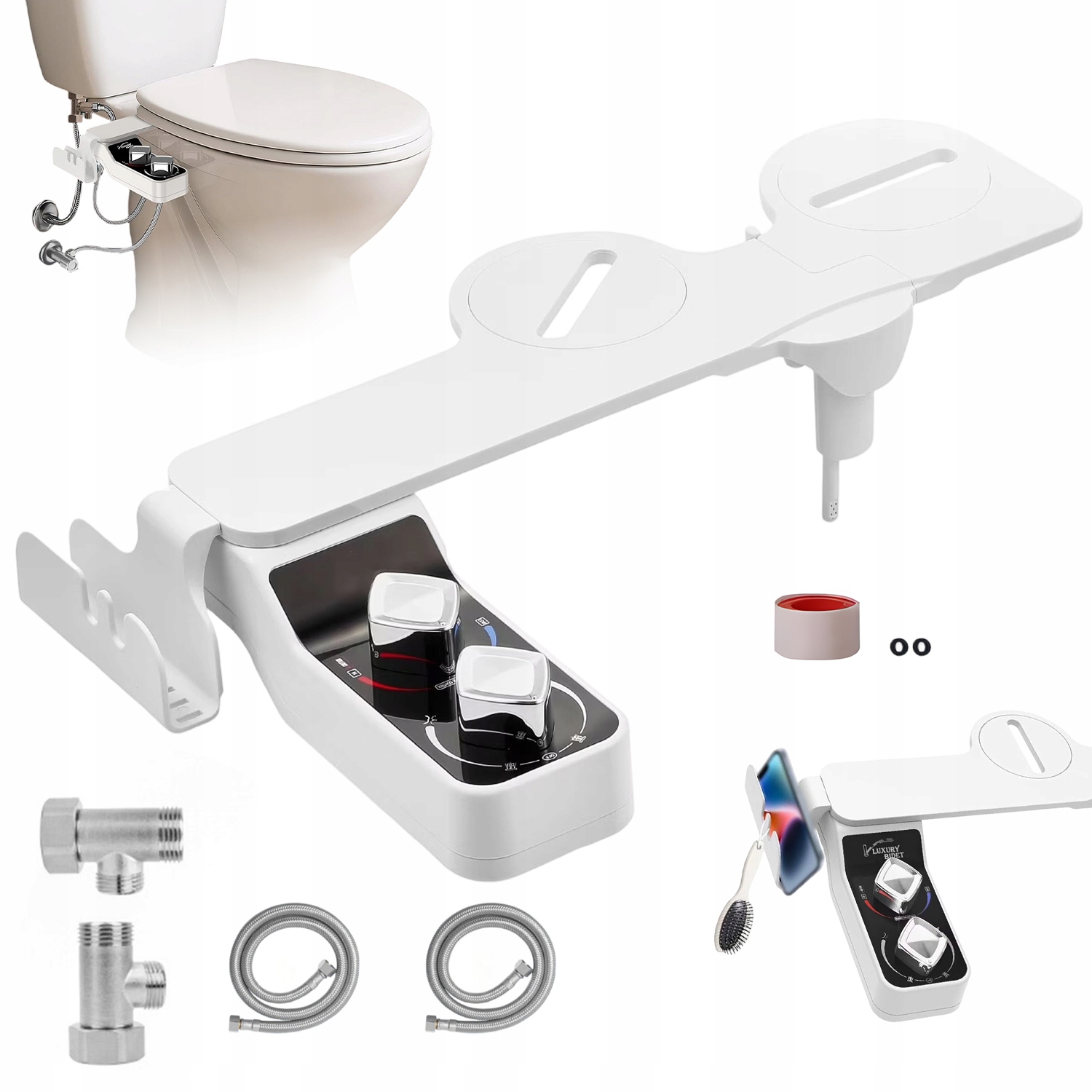 Toaletní Bidet Se Dvěma Tryskami A Regulací Tlaku Vody