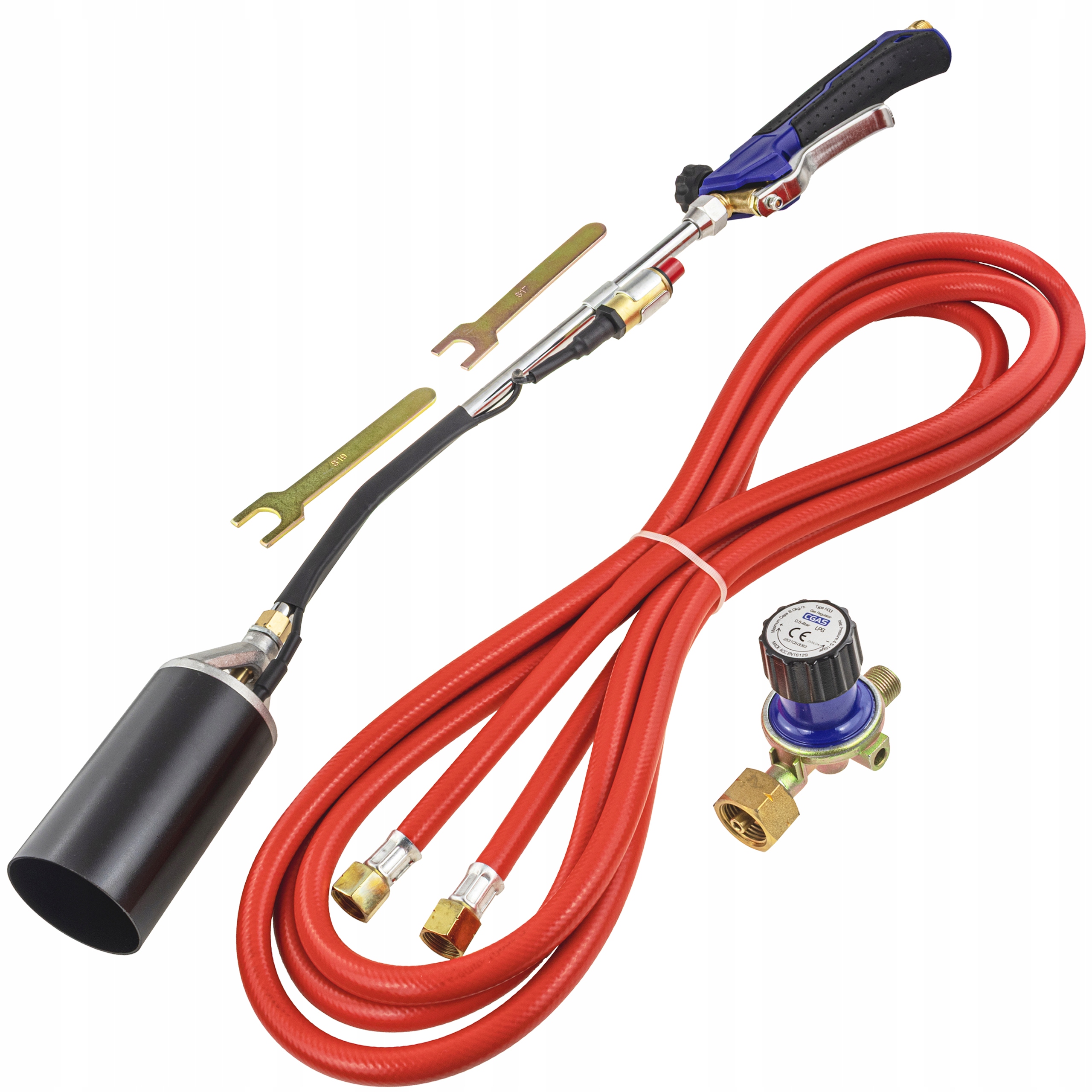 Plynový hořák Vorfal 1850 W hořák60mm s regulátorem a piezo hadicí 5m