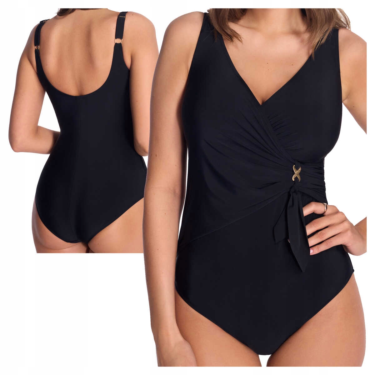 Ava Dámské jednodílné plavky 69 černé 75E