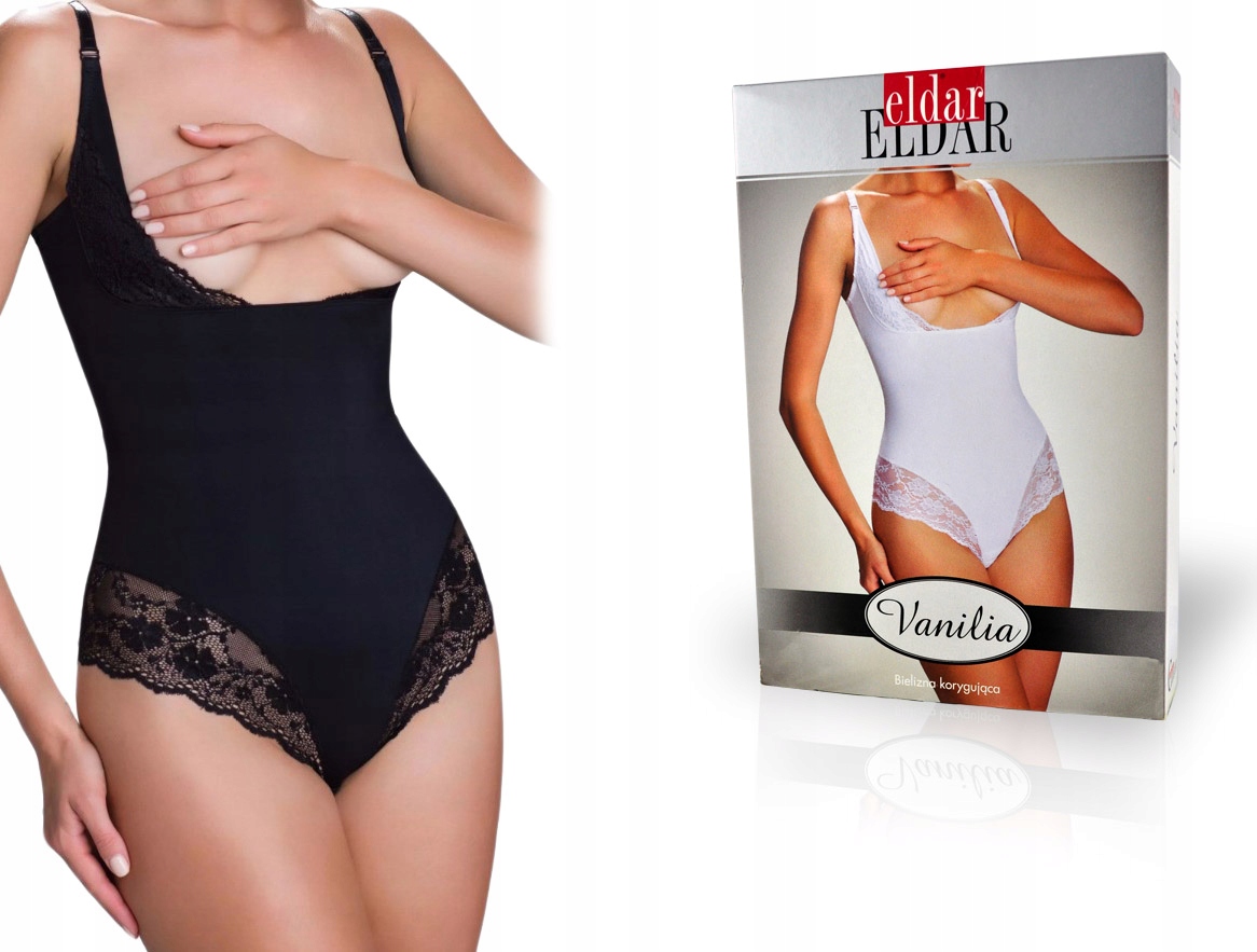 

body korygujące Eldar Vanilia , Czarne , XL