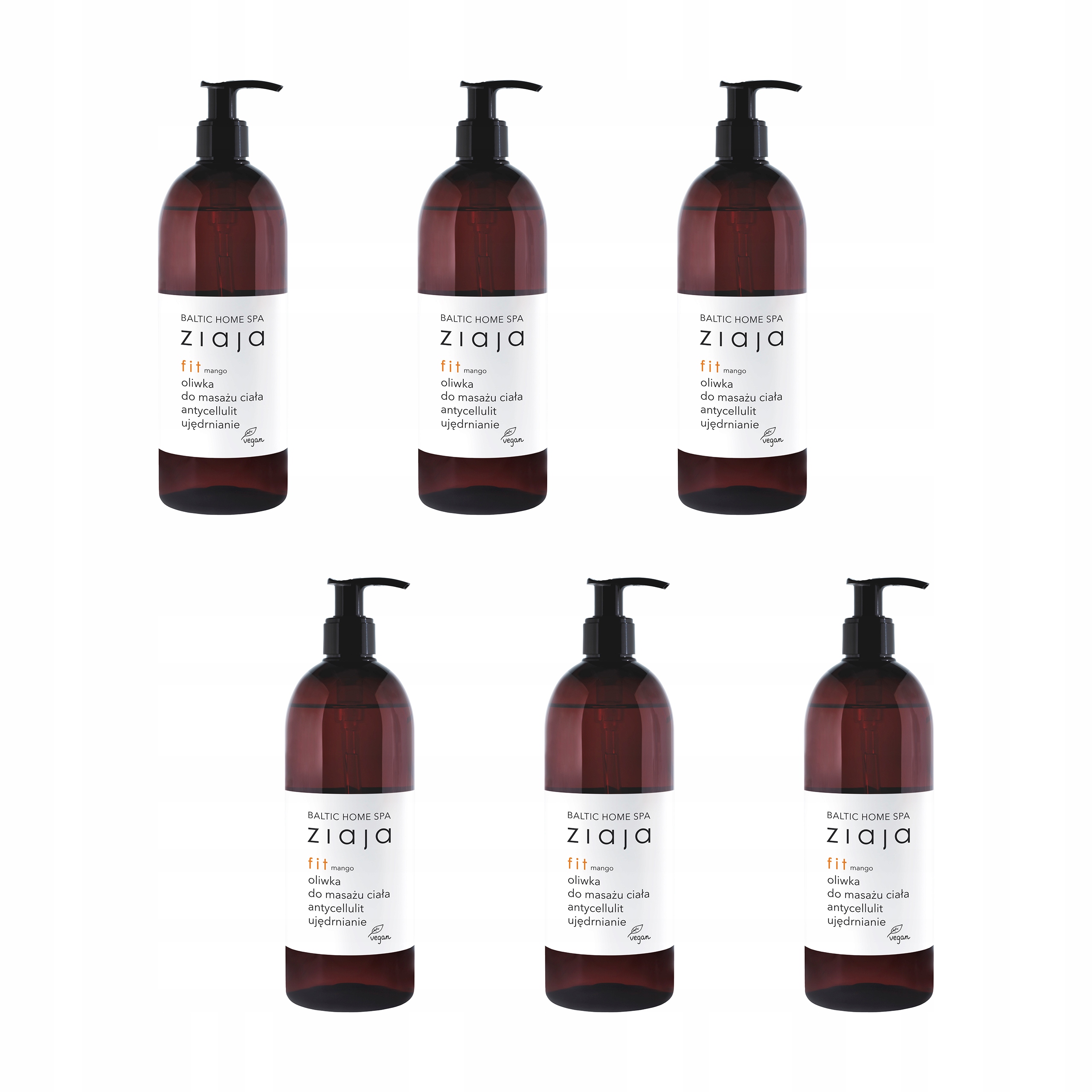 6x Oliwka do masażu olejek do ciała Ziaja Baltic Home Spa Fit 490 ml