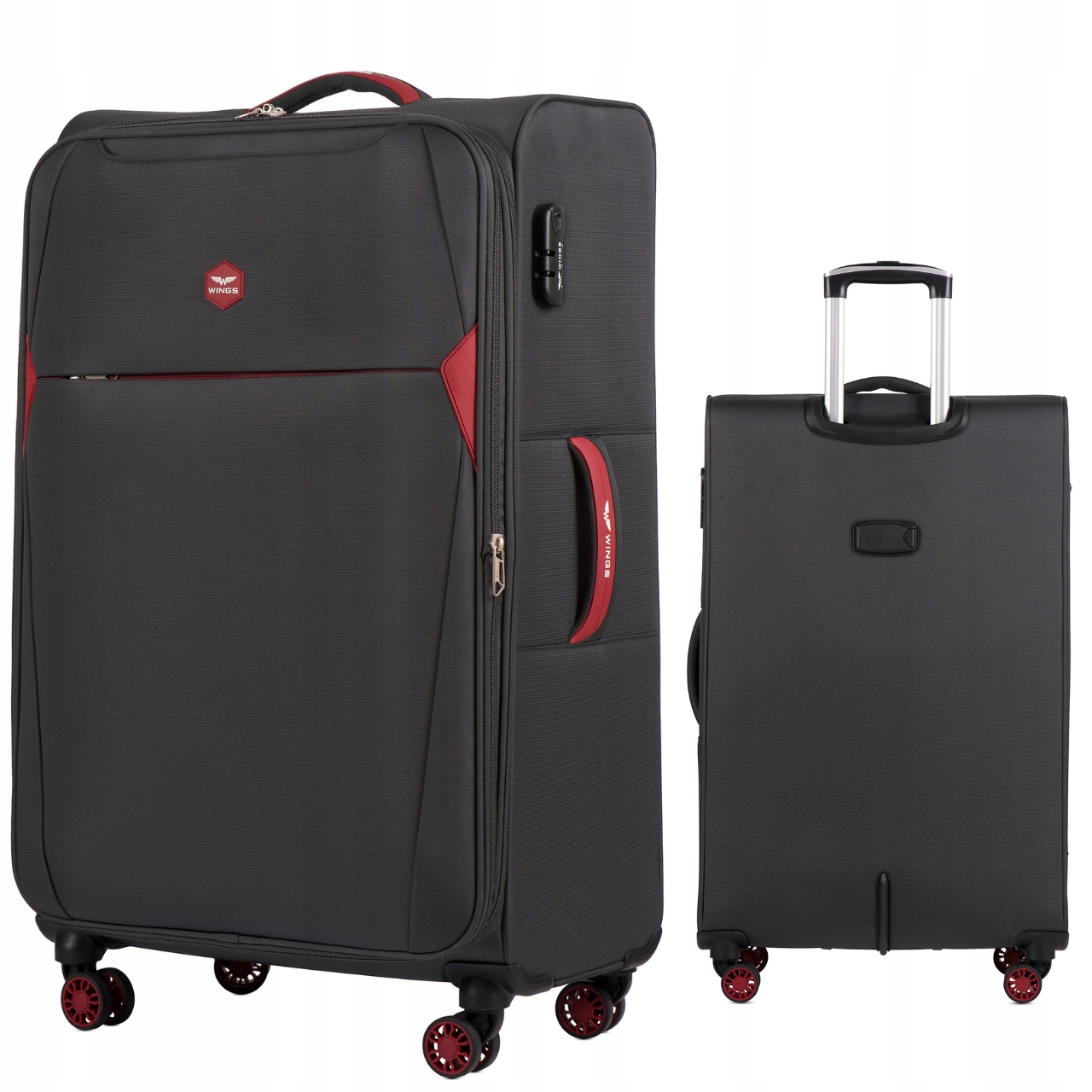 Duża, Pojemna Miękka Walizka L Z Nylonu Poszerzana 110L Wings DPR01G