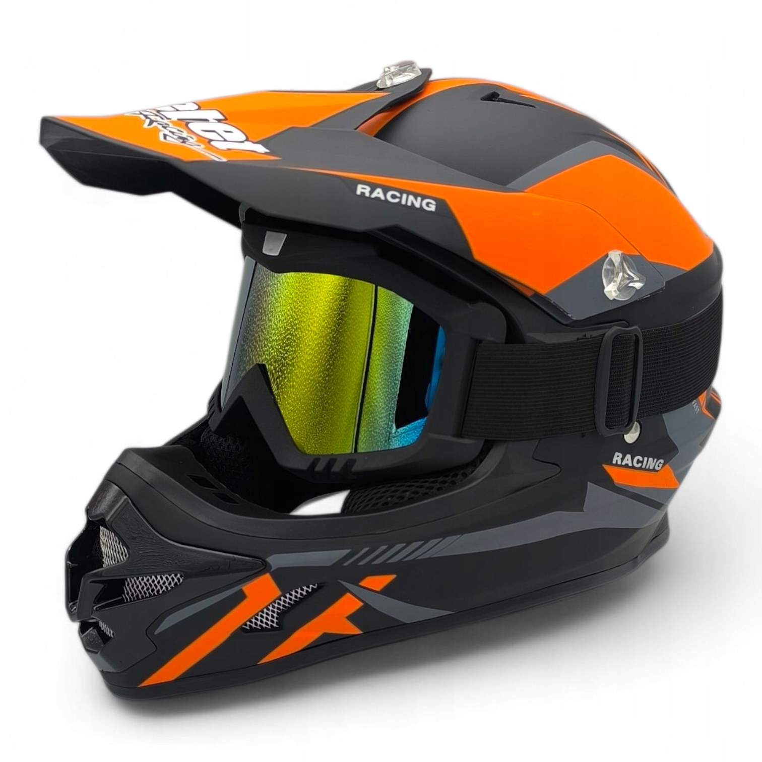 Kask Crossowy Na Crossa Motocykl Enduro Na Quada Atv Hulajnogę Gogle XXL