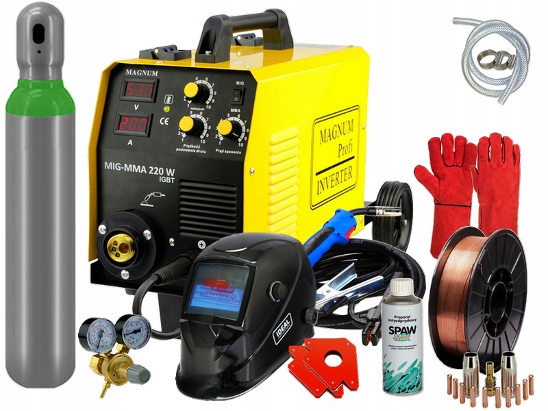 Spawarka migomat MIG MAG Magnum MIG 220W MMA ZESTAW