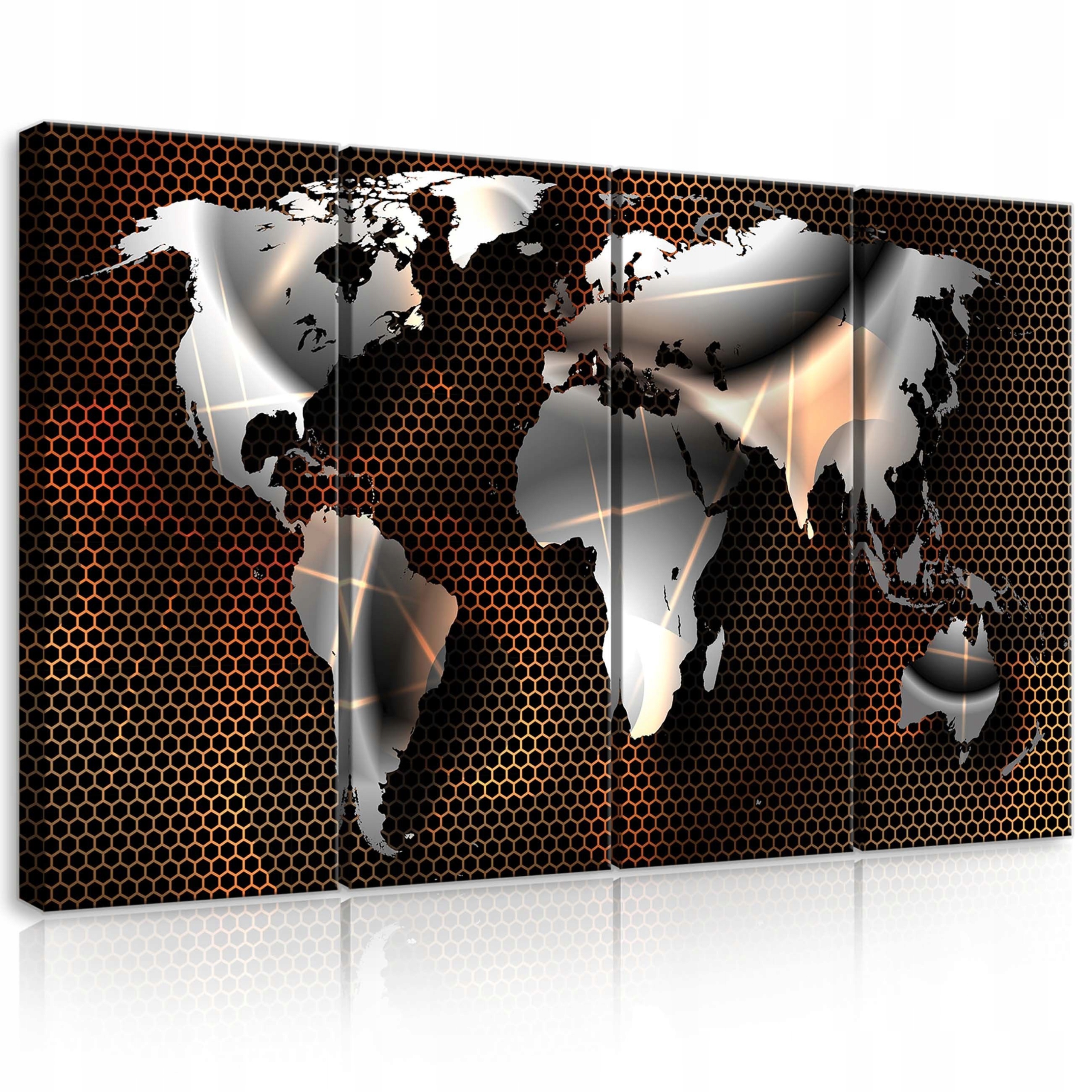Obraz 120x80 modulárna mapa sveta abstrakcia moderný štýl dekorácia