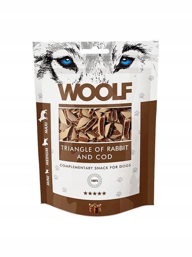 5x Woolf Rabibit a trojúhelníček z tresky 100g