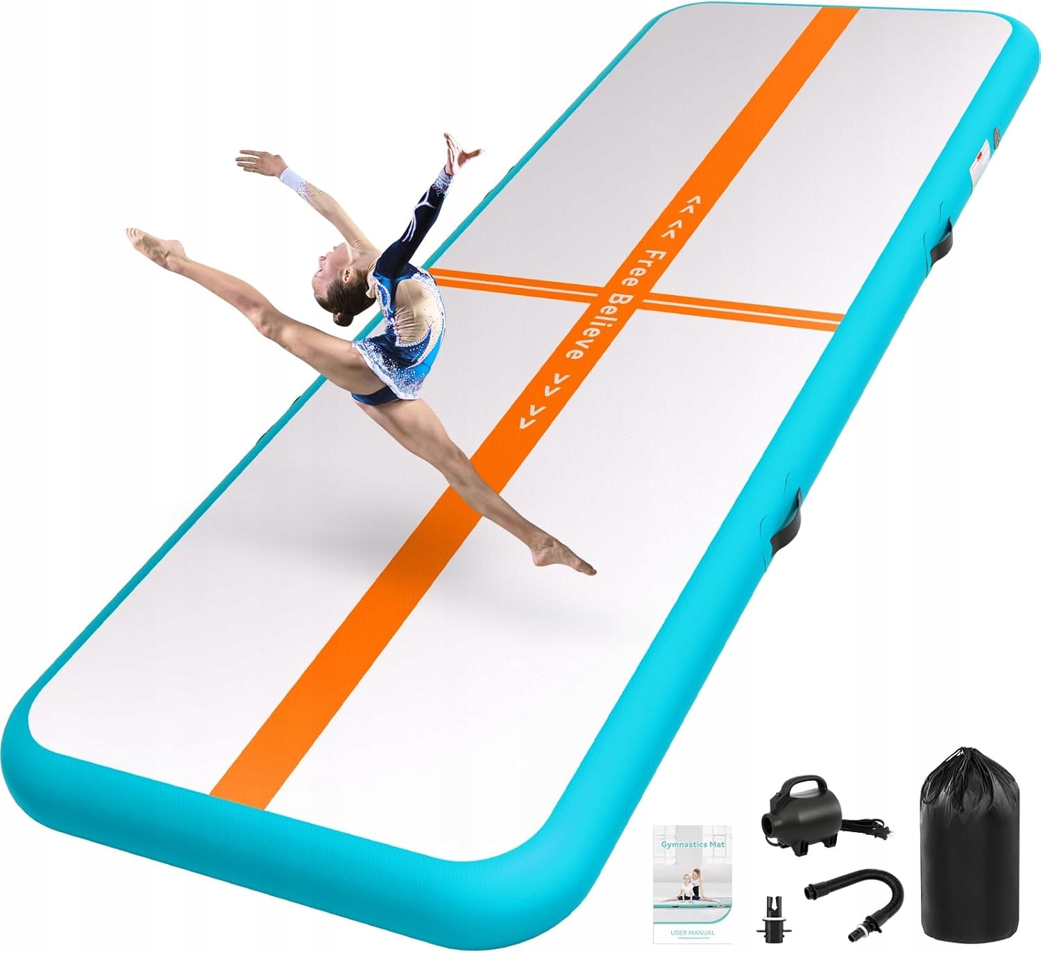 Airtrack Gymnastická nafukovací podložka 300x100x10 cm pumpička 3M