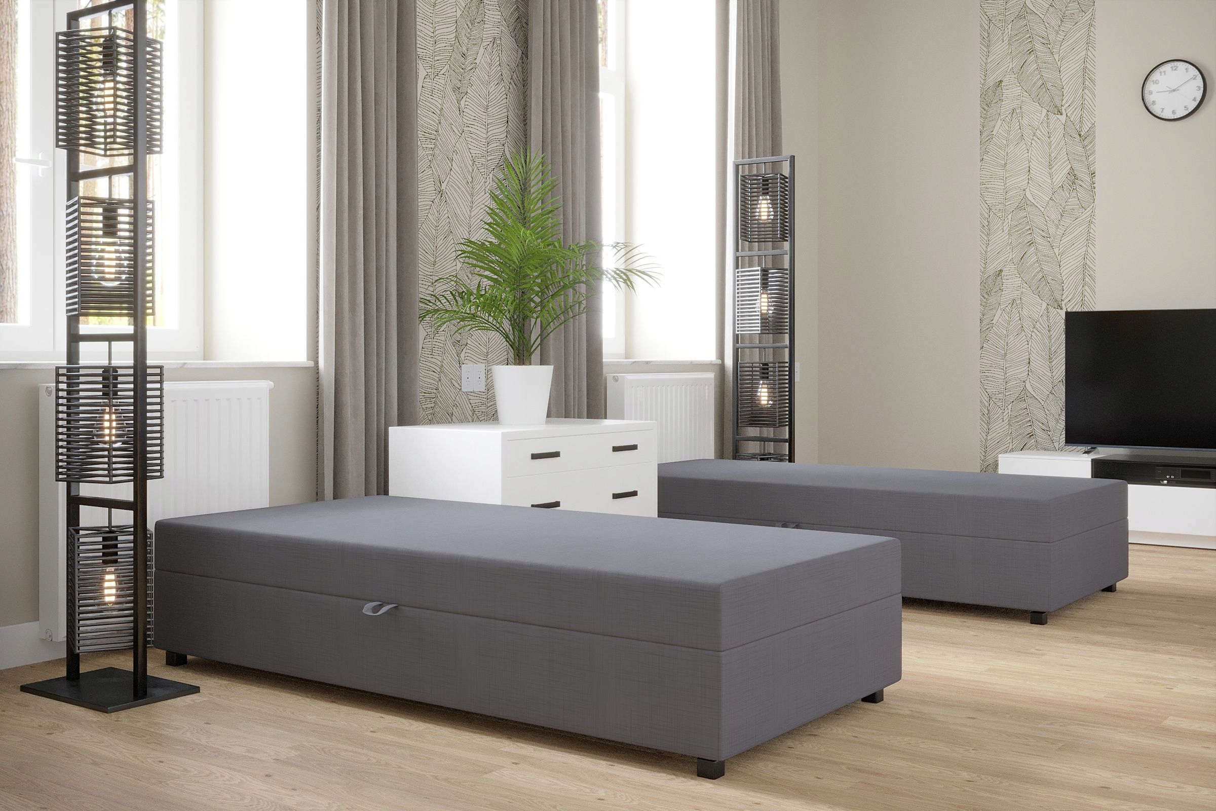 

Łóżko Tapczan jednoosobowy z materacem 80 cm