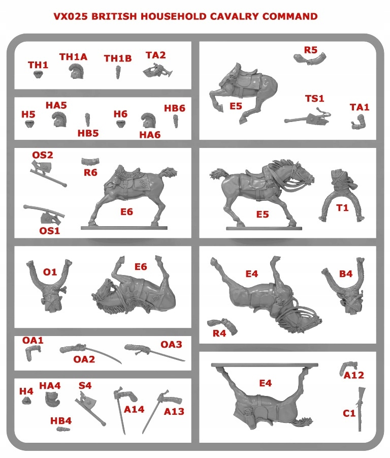 British Household Cavalry 1812-1815 3szt.