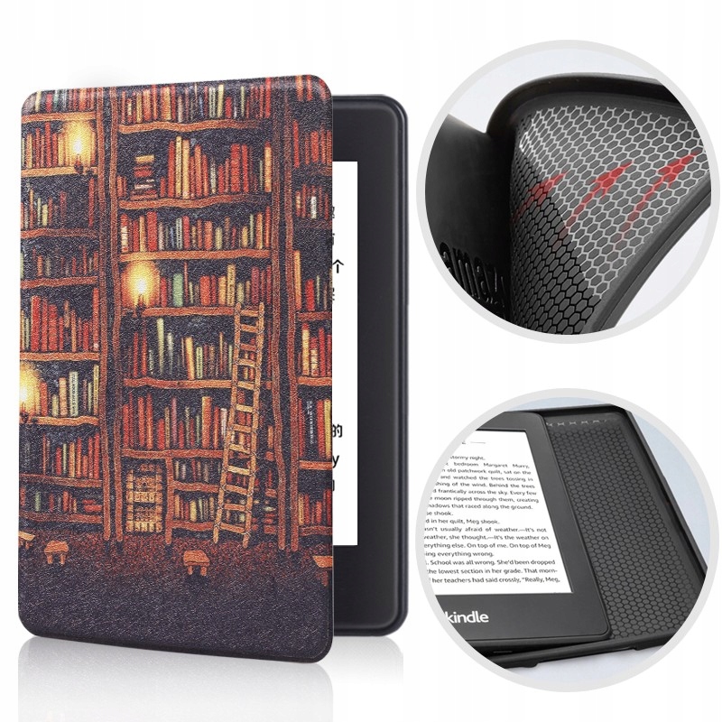 Etui do Kindle 11 Touch silikonowy tył wzory 15 Library