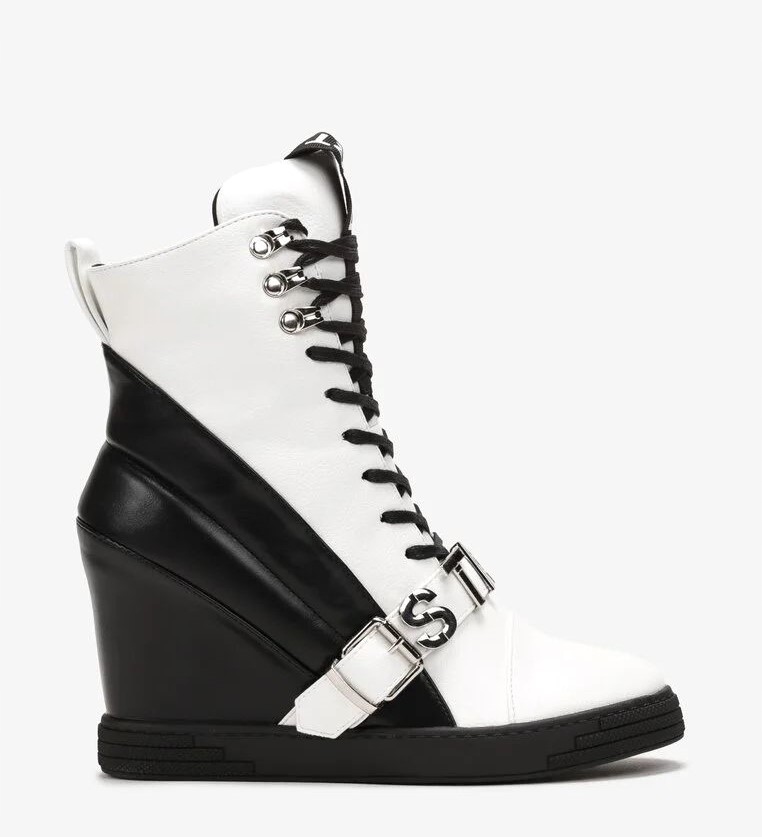 SEASTAR SNEAKERSY NA KOTURNIE CZARNO BIAŁE R38 Marka Seastar