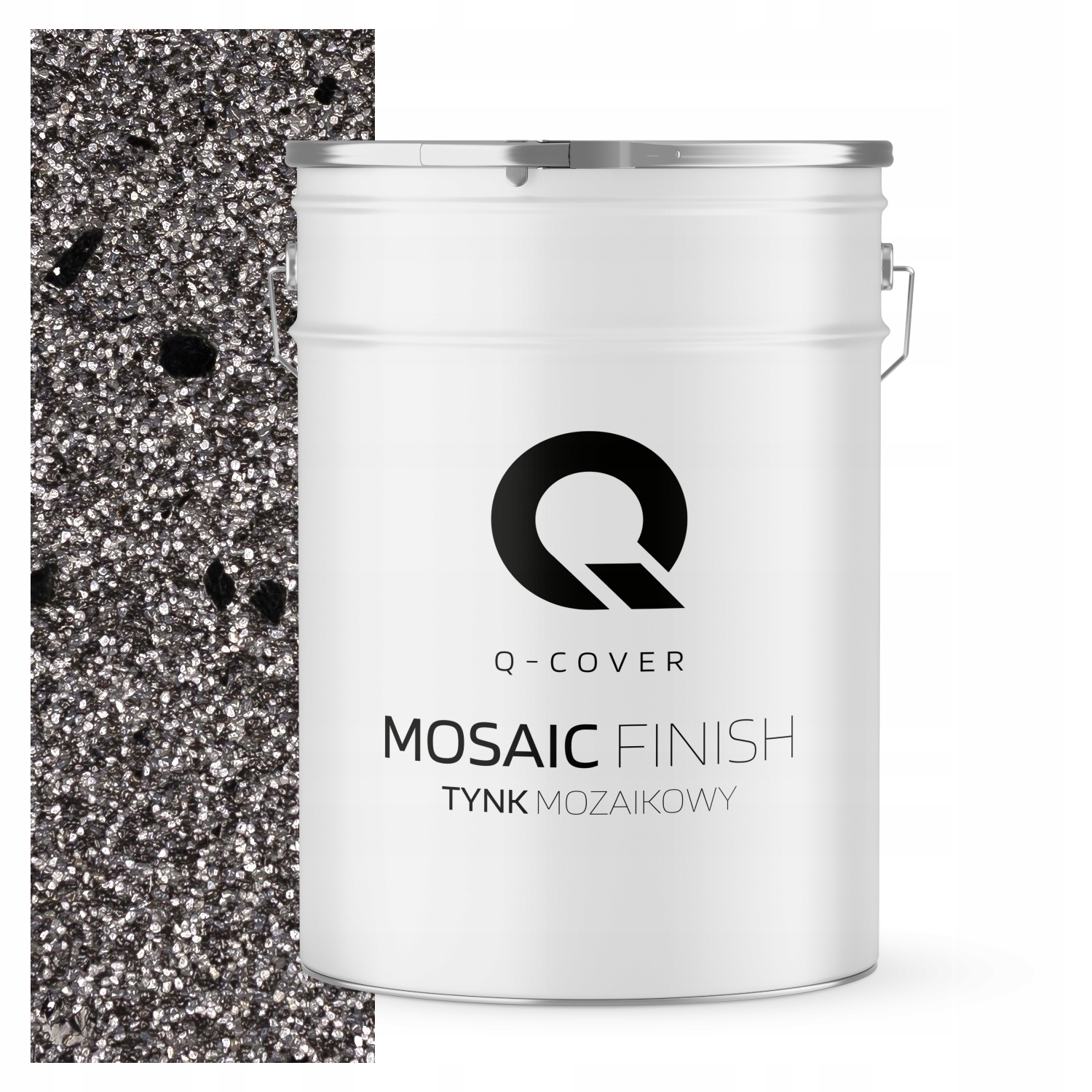 Mozaiková pryskyřičná omítka 25 kg vnitřní šedá tmavá s černou slídou M44