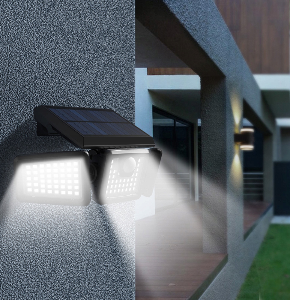 Lampa solarna LED Mocna 800lm = 80W Halogen z czujnikiem ruchu i zmierzchu Moc lampy 8 W