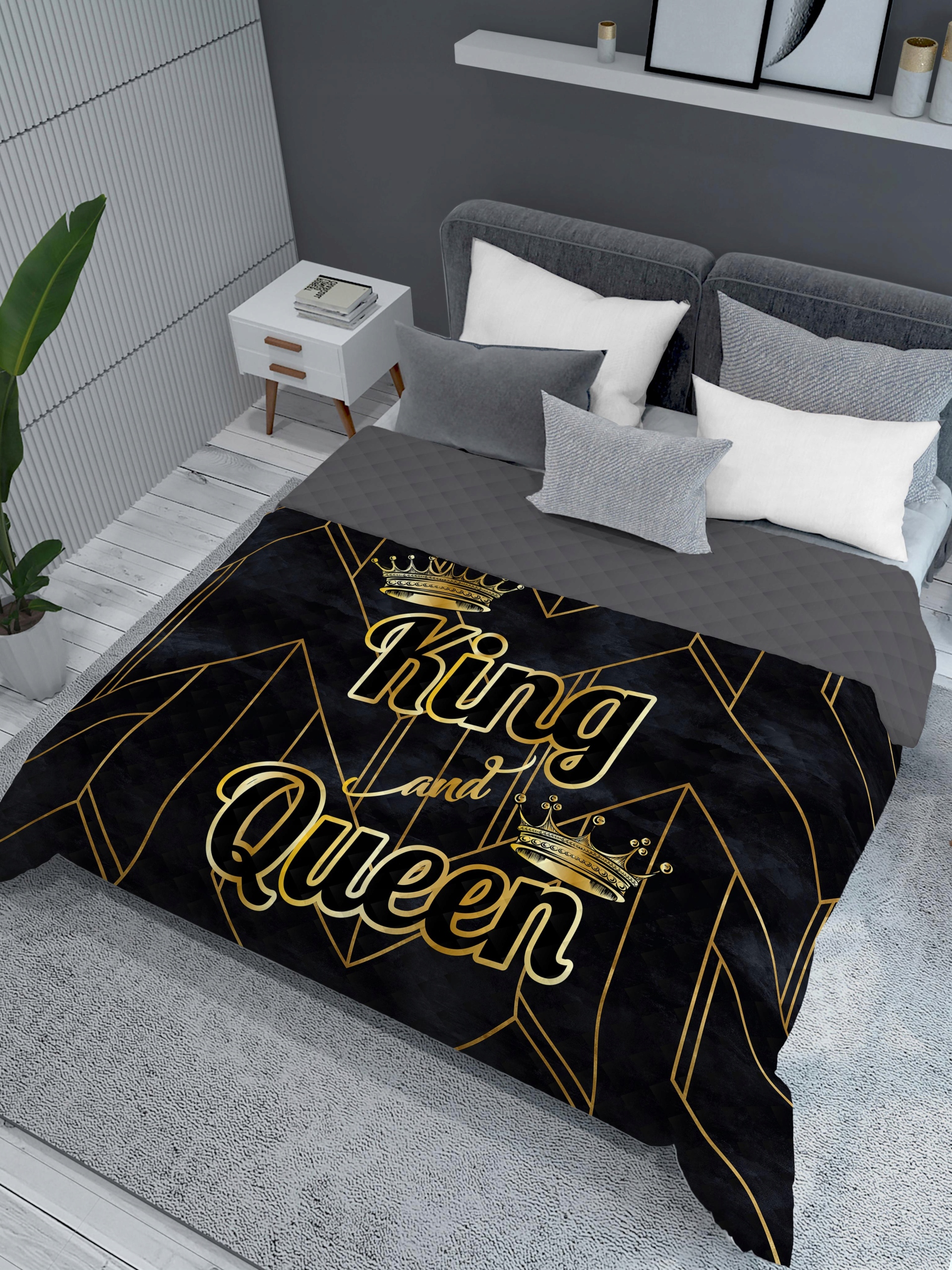 Detexpol Přehoz na postel King and Queen gold, 220/240 cm (DL-566266)