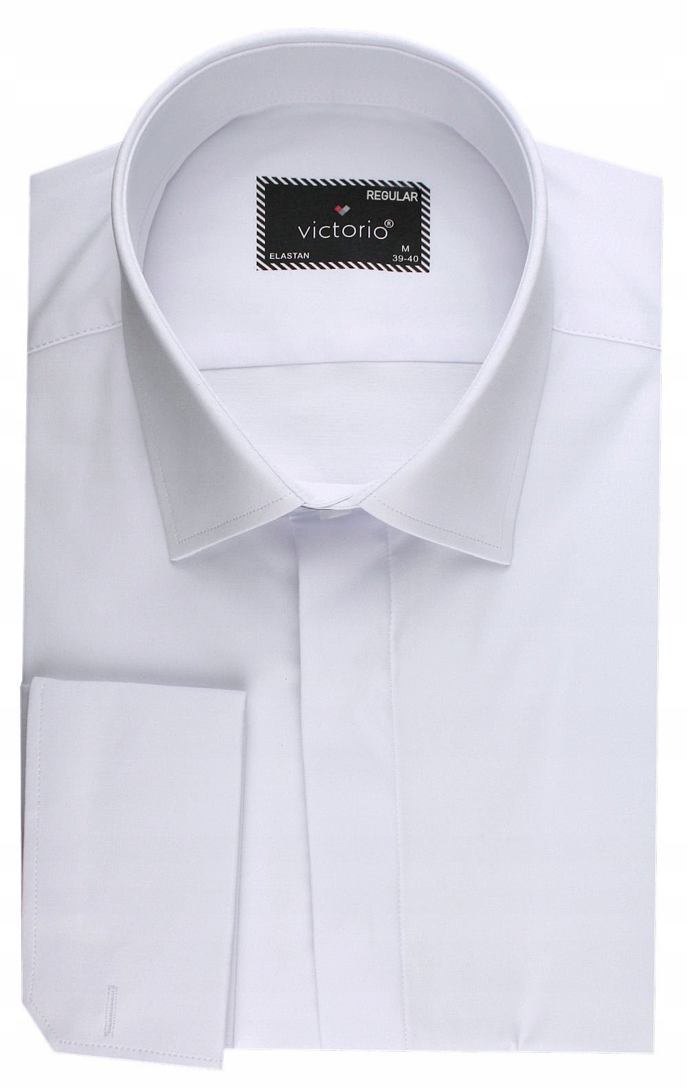 Návštěvnická košile s jednoduchým střihem a sponami Victorio bílá 42/176-182