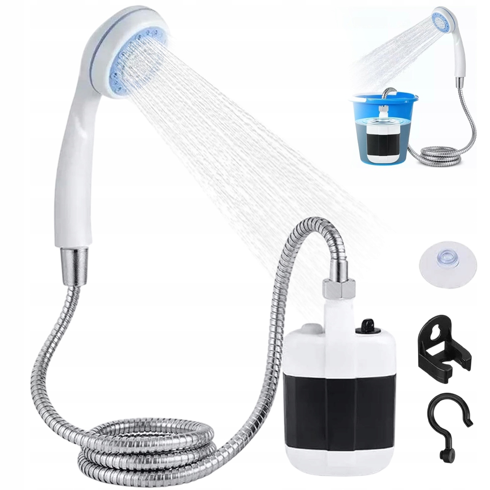 Bezdrátová Kempingová Sprcha Elektrická 2200MAH 1.5 M Bílá Usb