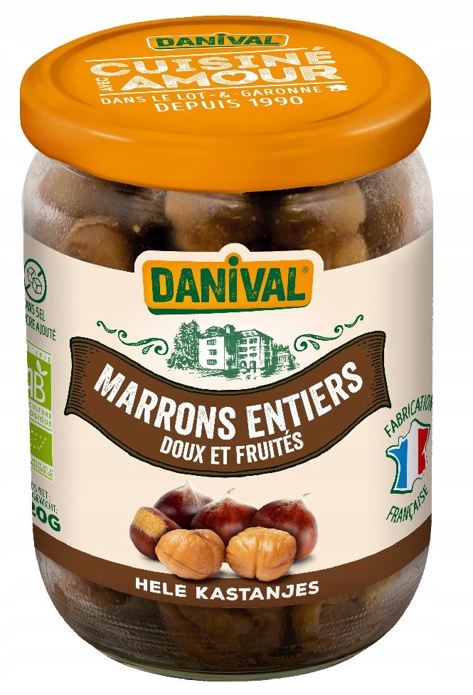 Levně Jedlé Kaštany Celé (vařené) Bio 320 g Danival