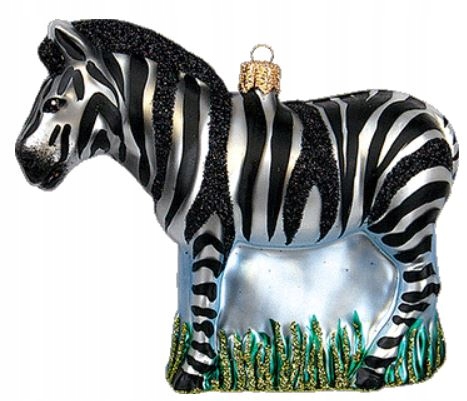 

Bombka szklana ręcznie malowana Zebra