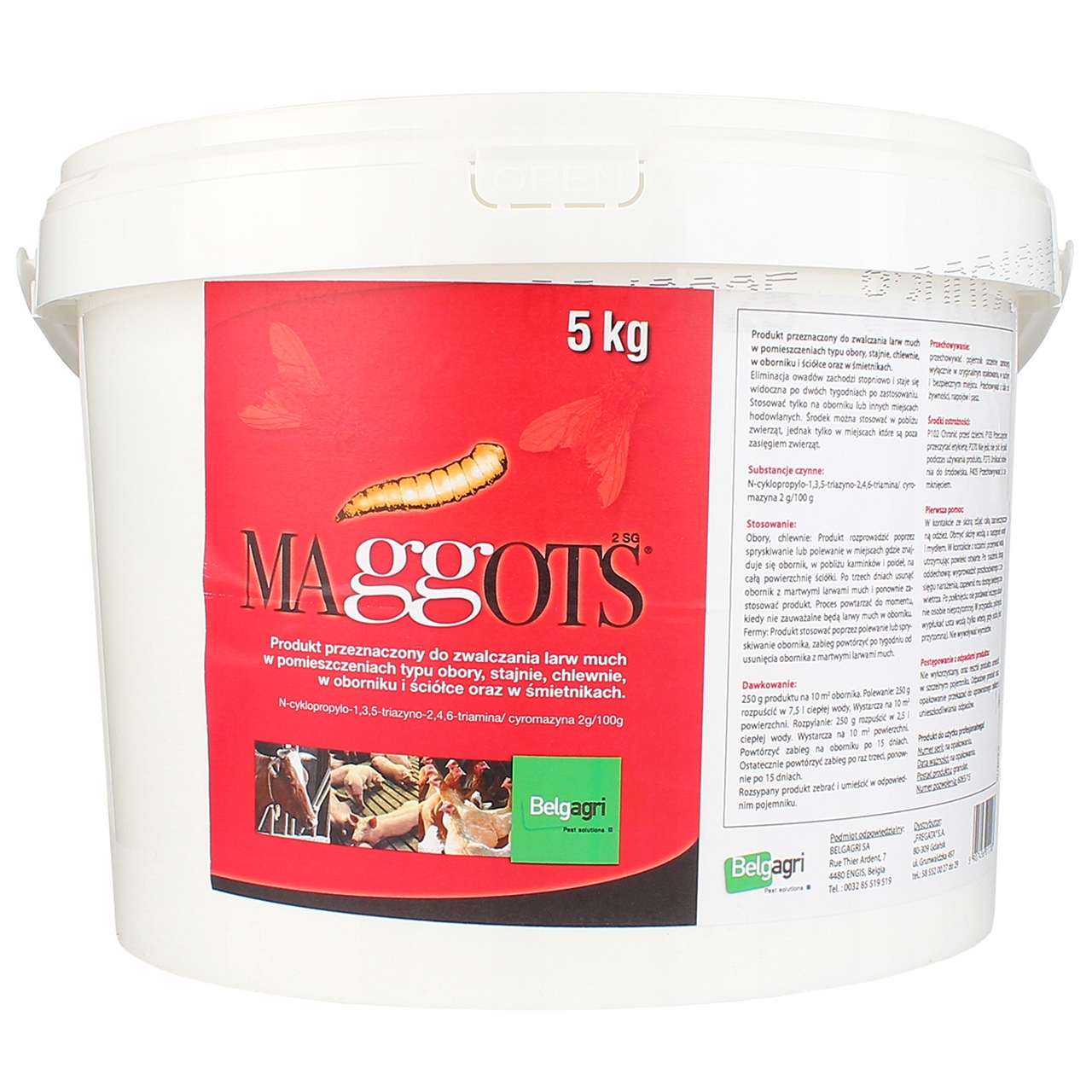 

Granulat na Larwy Muchy w Oborach Chlewniach 5 Kg