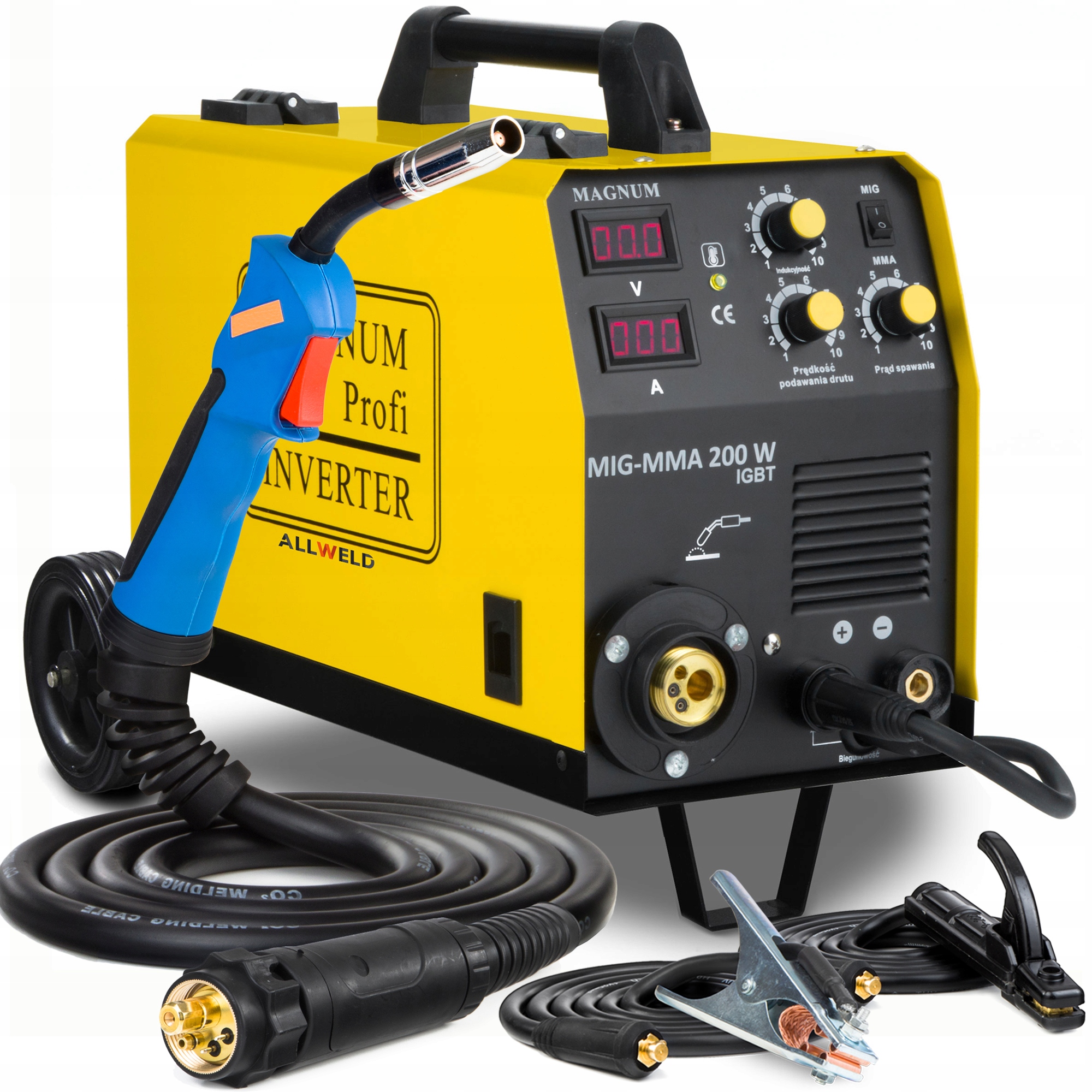 SPAWARKA MIGOMAT MAGNUM MIG 200W MMA IGBT ALU 230V 180A LUTOSPAWANIE